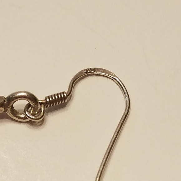 Sterling silver sculpted earrings, 3 cm - Picture 8 of 8